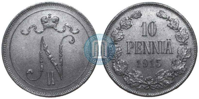 Фото 10 пенни 1915 года  
