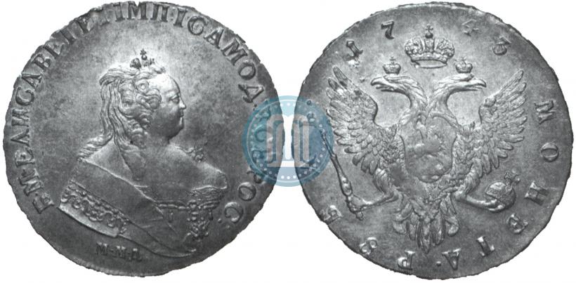 Picture 1 rouble 1743 year ММД 