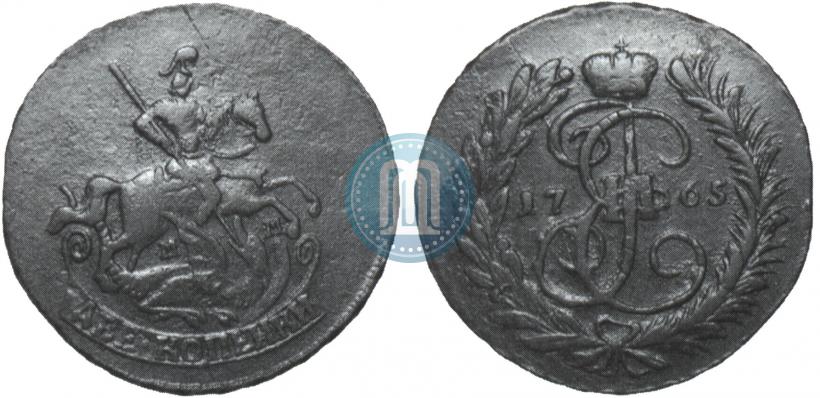 Фото 2 копейки 1765 года ММ 