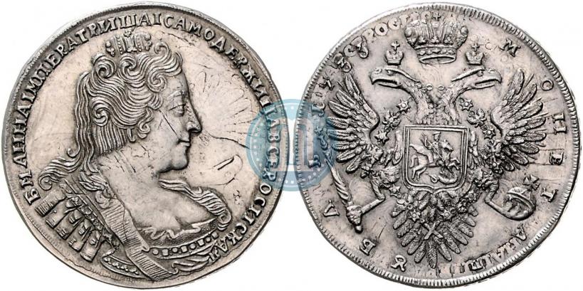 Фото 1 рубль 1733 года  