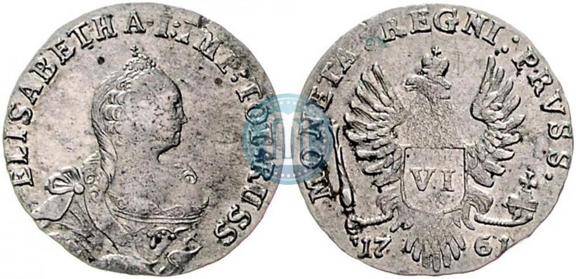 Picture 6 groszy 1761 year  