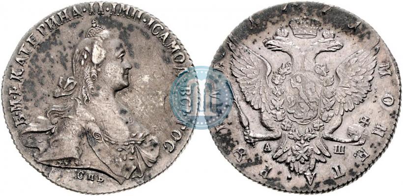 Picture 1 rouble 1771 year СПБ-АШ 