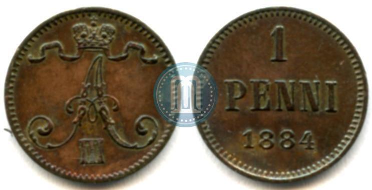 Фото 1 пенни 1884 года  
