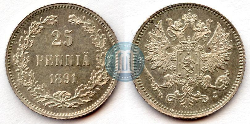 Picture 25 pennia 1891 year L 