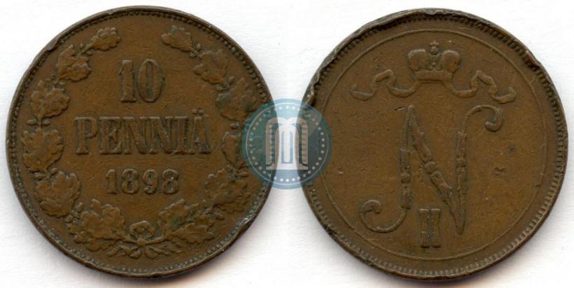 Фото 10 пенни 1898 года  