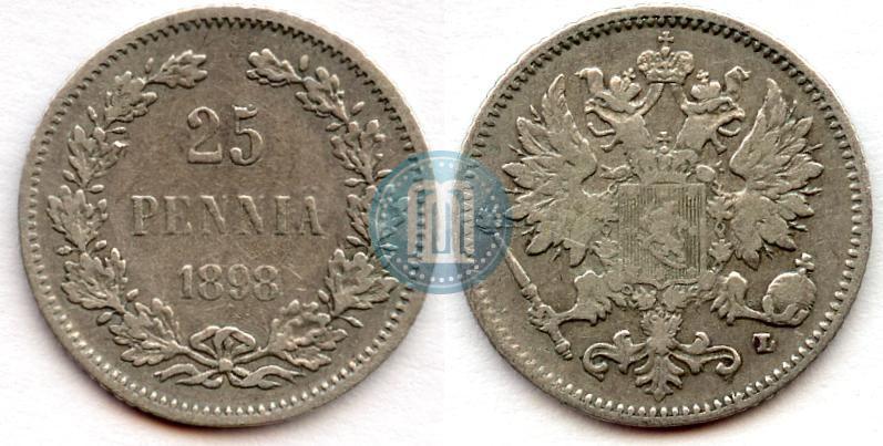 Фото 25 пенни 1898 года L 