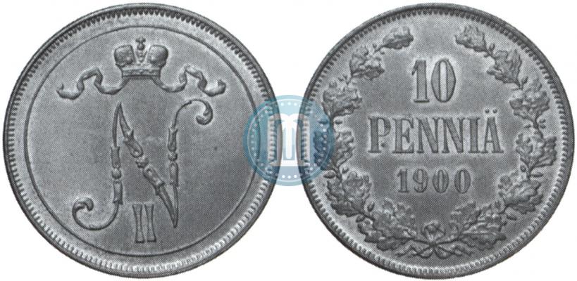 Picture 10 pennia 1900 year  