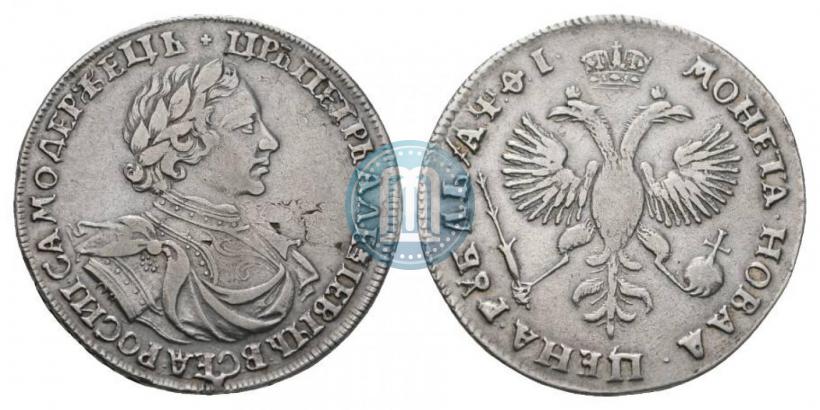 Фото 1 рубль 1719 года OK-IL-L "Портрет в латах"