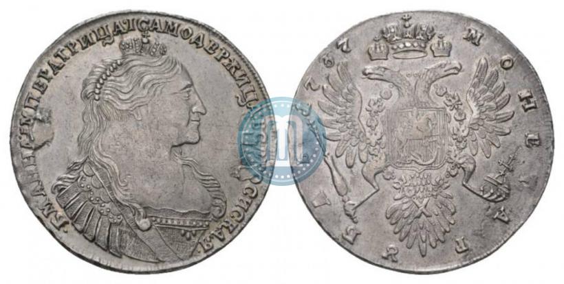 Фото 1 рубль 1737 года  "Тип 1735 года"