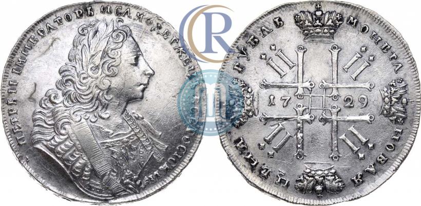 Фото 1 рубль 1729 года  "Тип 1729"