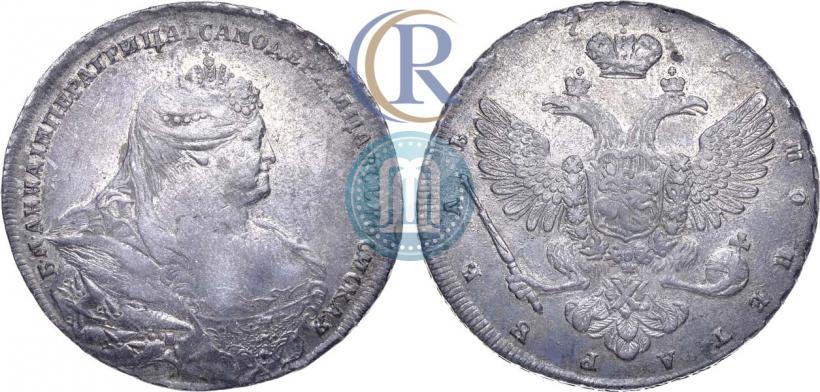 Picture 1 rouble 1737 year  "Moscow type"
