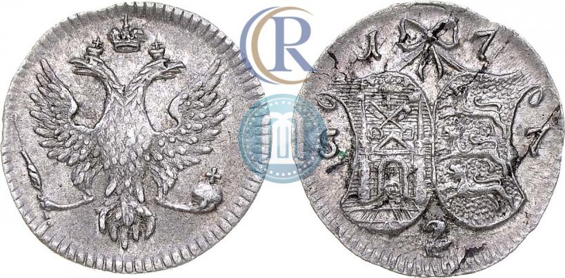 Фото 2 копейки 1757 года  "Ливонез"