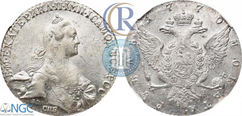 Фото 1 рубль 1770 года СПБ-ЯЧ 