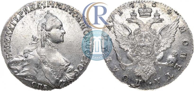 Фото Полтина 1764 года СПБ-СА 