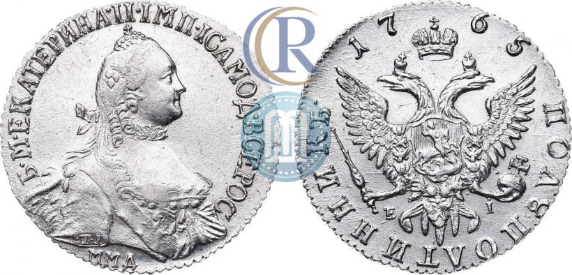 Фото Полуполтинник 1765 года ММД-EI-Т.I. 