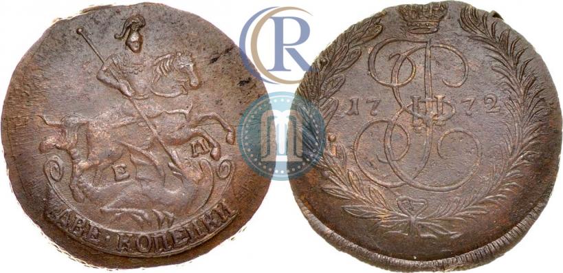 Фото 2 копейки 1772 года ЕМ 