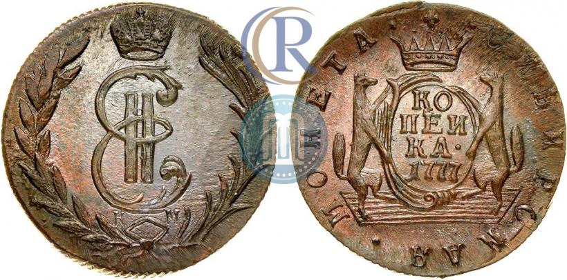 Фото 1 копейка 1777 года КМ 