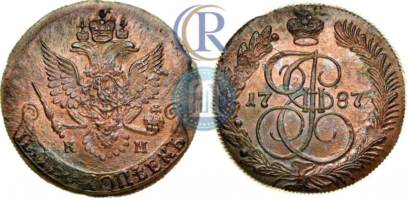 Picture 5 kopecks 1787 year КМ 