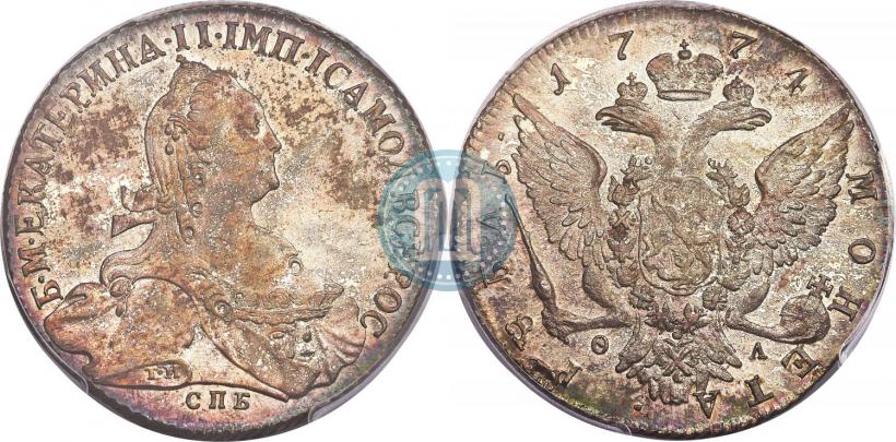 Picture 1 rouble 1774 year СПБ-ФЛ 