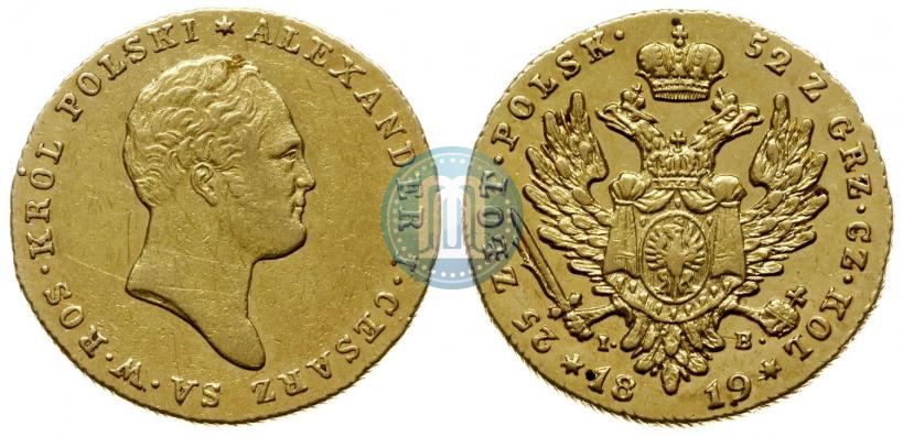 Picture 25 złotych 1819 year IB 