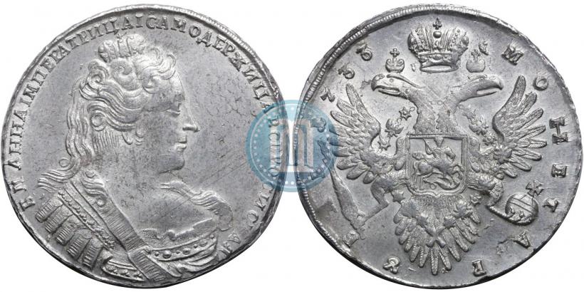 Фото 1 рубль 1733 года  