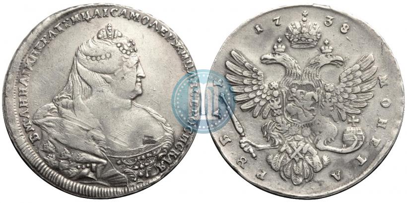 Фото 1 рубль 1738 года  "Московский тип"