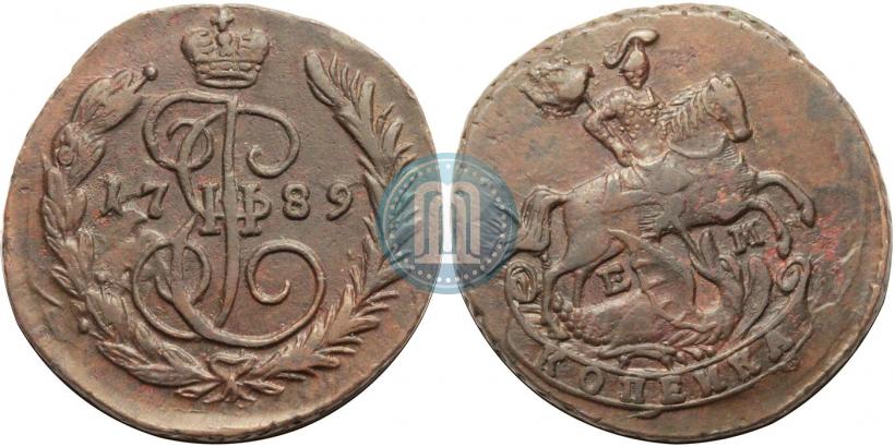 Фото 1 копейка 1789 года ЕМ 