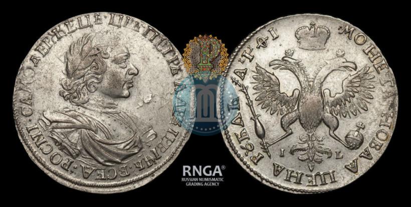 Фото 1 рубль 1719 года OK-IL-L "Портрет в латах"