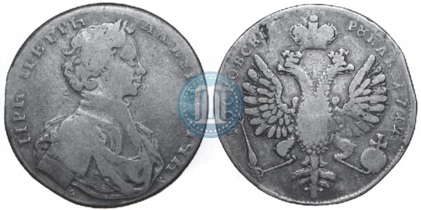 Picture 1 rouble 1712 year  "Portrait by S. Gouin"