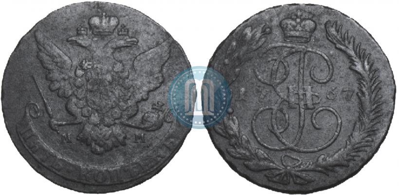 Picture 5 kopecks 1767 year ММ 