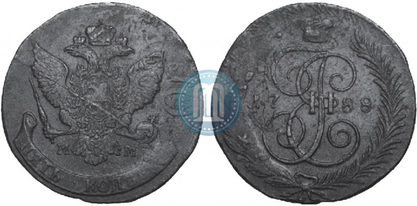 Picture 5 kopecks 1788 year ММ 