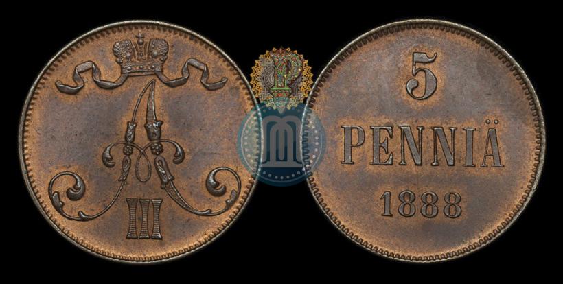 Фото 5 пенни 1888 года  