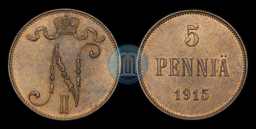Фото 5 пенни 1915 года  