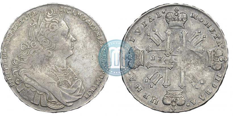 Фото 1 рубль 1728 года  "Тип 1727"