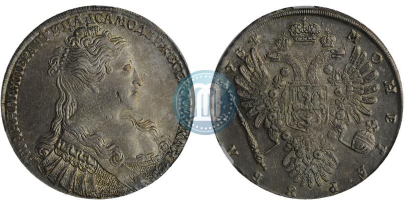 Фото 1 рубль 1734 года  "Тип 1734 года"