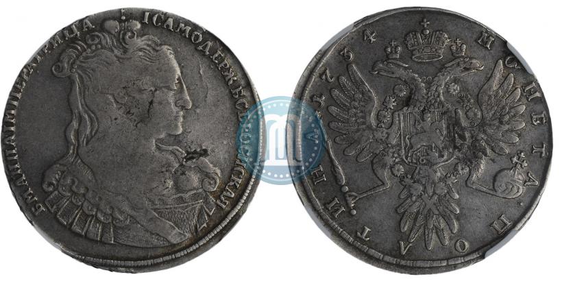 Picture Poltina 1734 year  "Type of 1734"