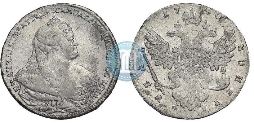 Picture 1 rouble 1740 year  "Moscow type"