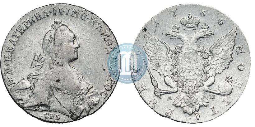 Picture 1 rouble 1766 year СПБ-АШ 