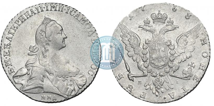 Фото 1 рубль 1768 года ММД-EI 