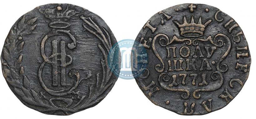 Фото Полушка 1771 года КМ 
