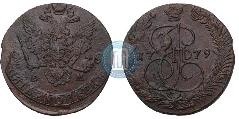 Picture 5 kopecks 1779 year ЕМ 
