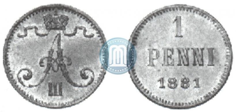 Picture 1 penni 1881 year  