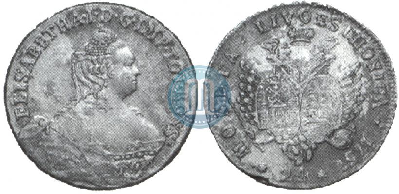 Picture 24 kopecks 1757 year  "For Livonia"
