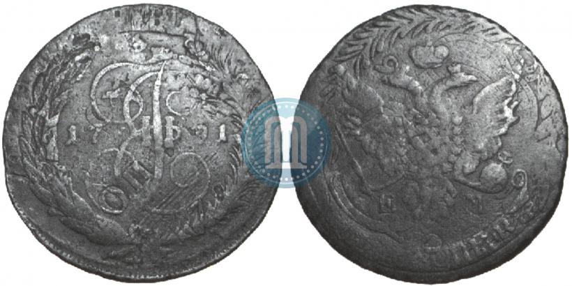 Фото 5 копеек 1791 года ЕМ "Павловский перечекан"