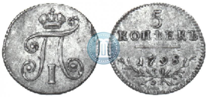 Picture 5 kopecks 1798 year СП-ОМ 