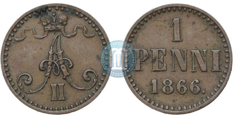 Picture 1 penni 1866 year  