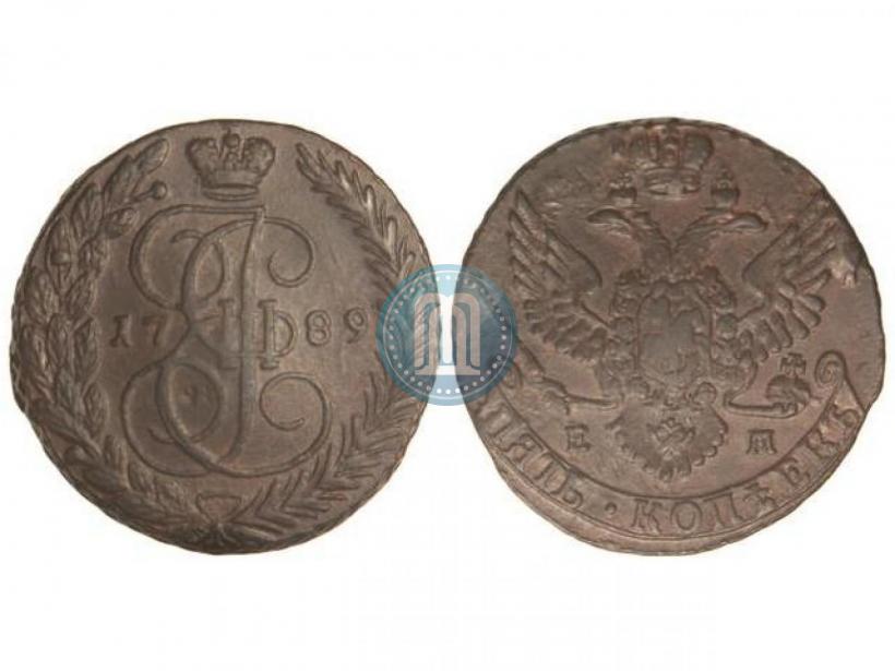 Picture 5 kopecks 1789 year ЕМ 