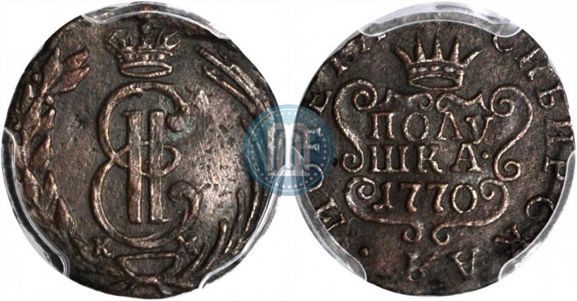 Фото Полушка 1770 года КМ 