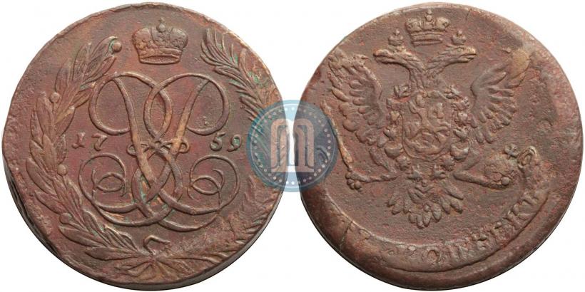 Picture 5 kopecks 1759 year  