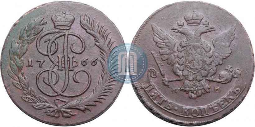 Picture 5 kopecks 1766 year ММ 